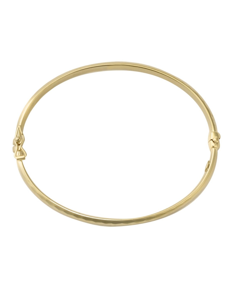 Brazalete de oro amarillo 14 k con acabado pulido 2