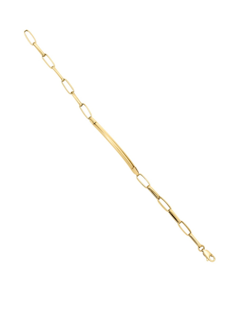 Esclava de oro amarillo 14 k con acabado brillante 1