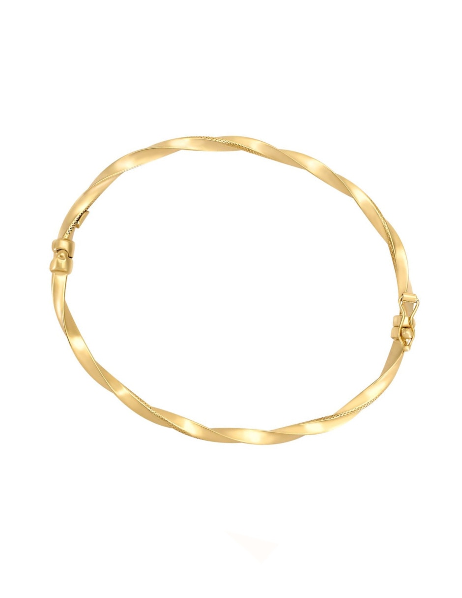 Brazalete de oro amarillo 14 k con acabado pulido Brazalete de oro amarillo 14 k con acabado pulido