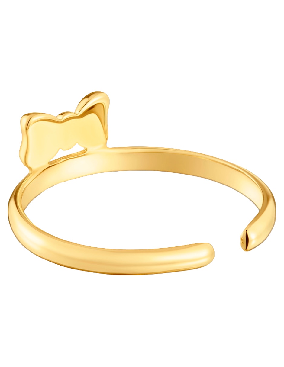 Anillo de moño Ribbon de plata P 925 con acabado baño de oro 2