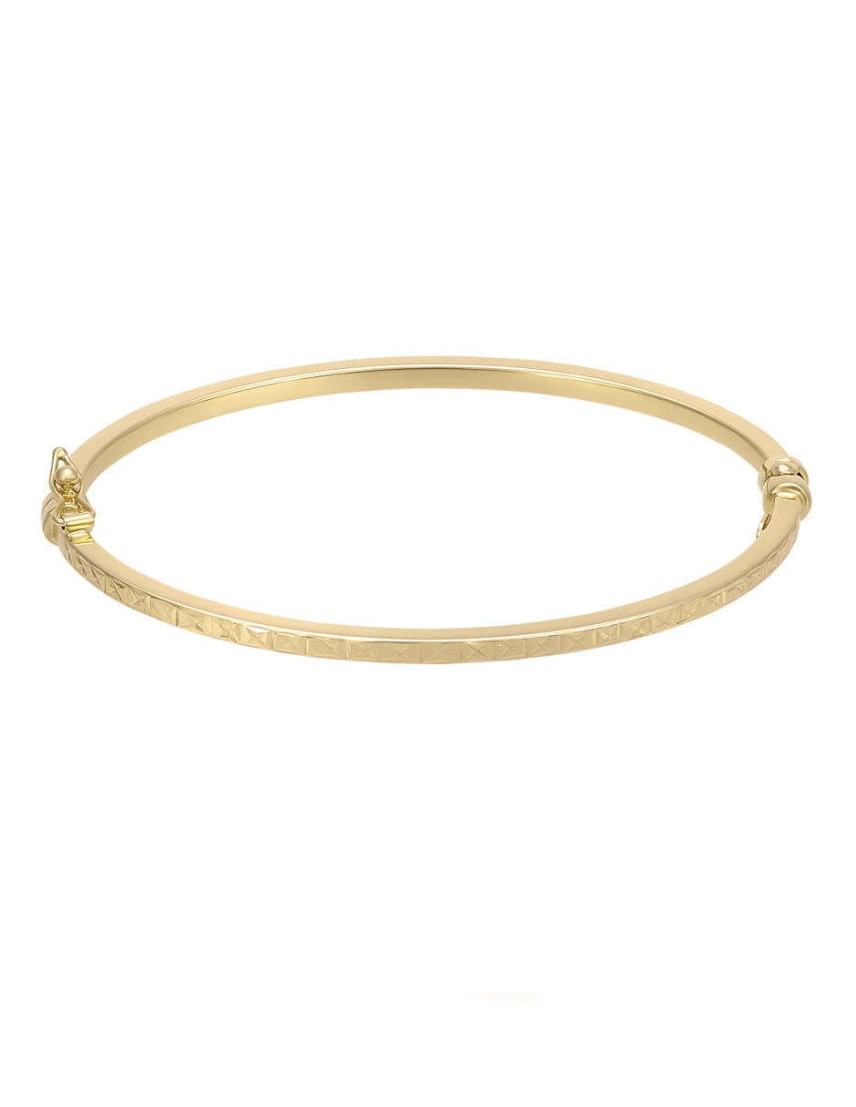 Brazalete de oro amarillo 14 k con acabado pulido Brazalete de oro amarillo 14 k con acabado pulido