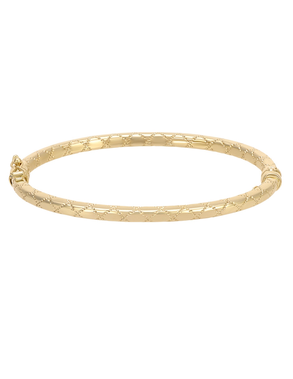 Brazalete de oro amarillo 14 k con acabado pulido Brazalete de oro amarillo 14 k con acabado pulido