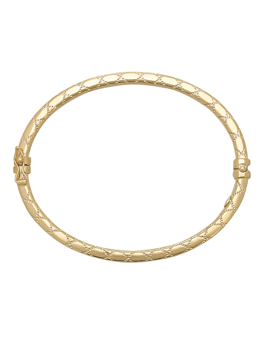 Brazalete de oro amarillo 14 k con acabado pulido 2