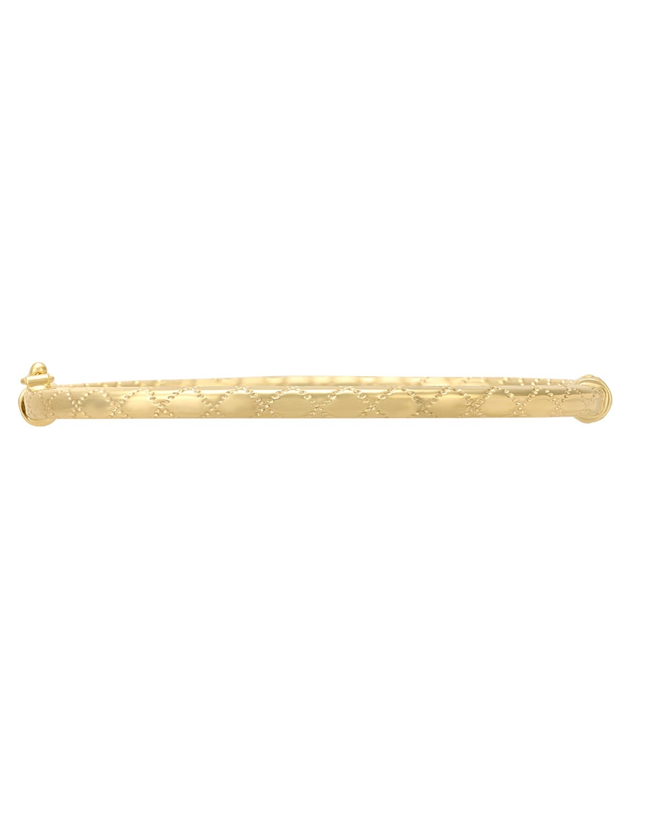Brazalete de oro amarillo 14 k con acabado pulido 3