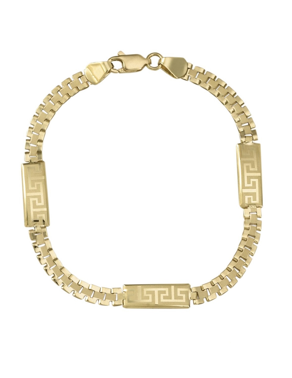 Pulsera de oro amarillo 14 k con acabado pulido Pulsera de oro amarillo 14 k con acabado pulido