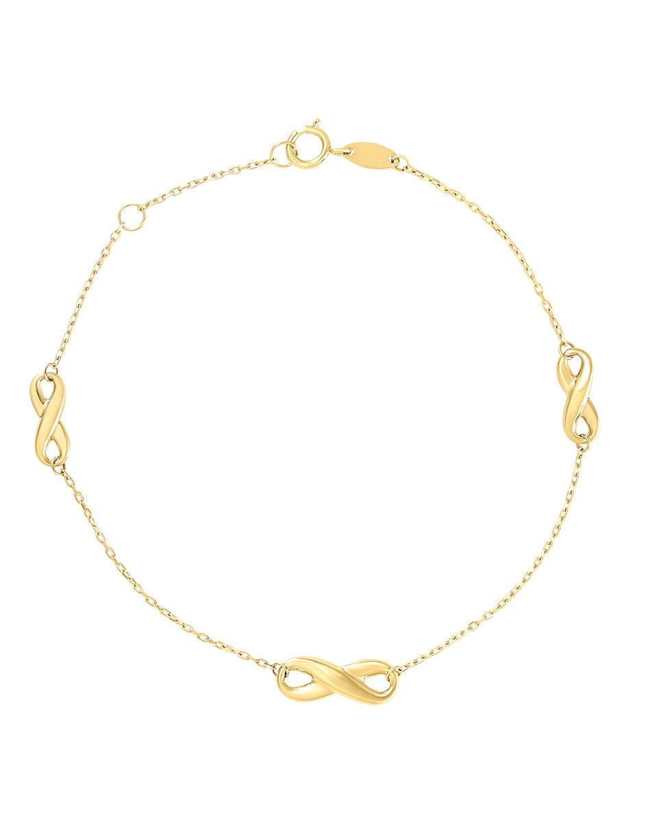 Pulsera de oro amarillo 14 k con acabado pulido Pulsera de oro amarillo 14 k con acabado pulido