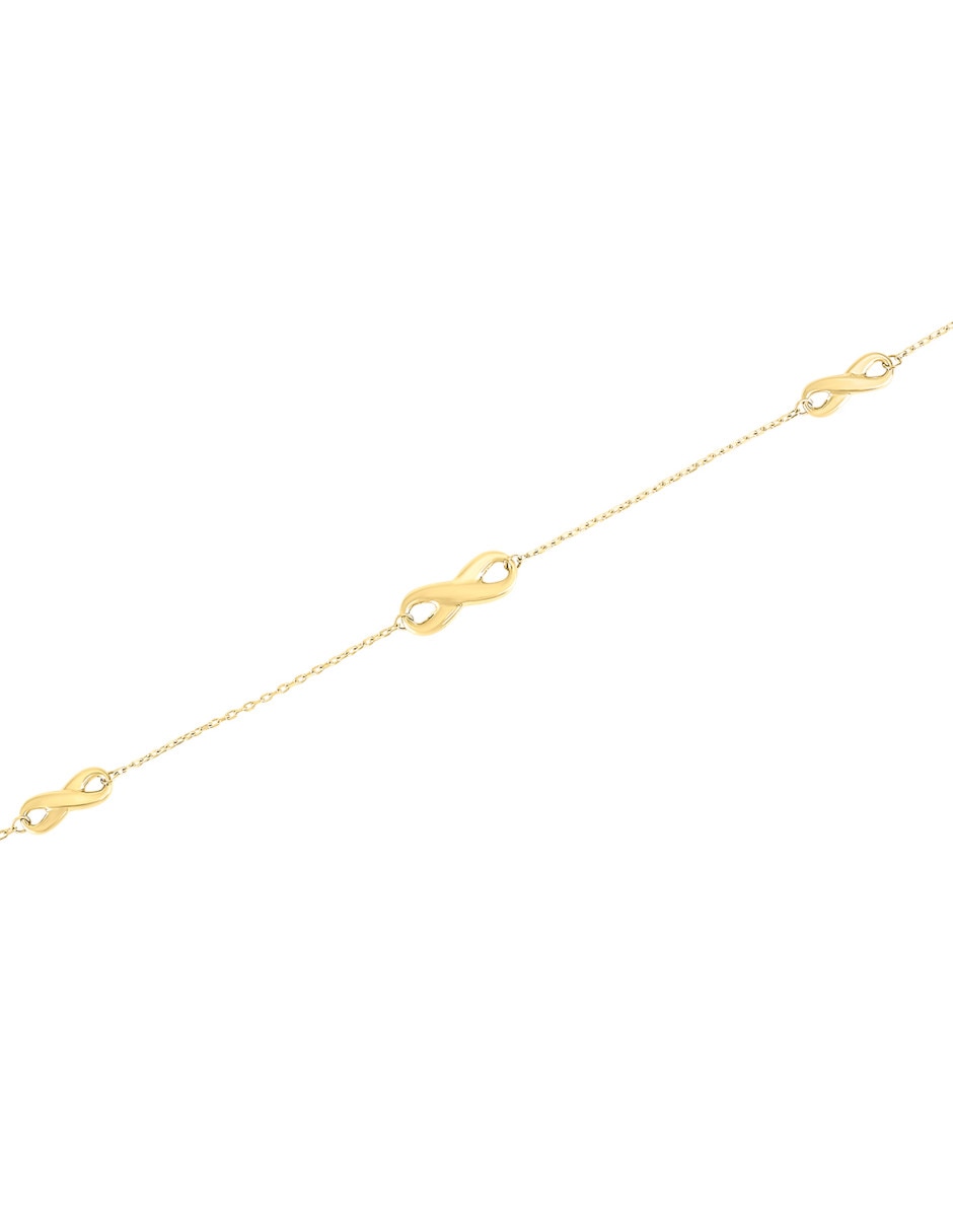 Pulsera de oro amarillo 14 k con acabado pulido 2