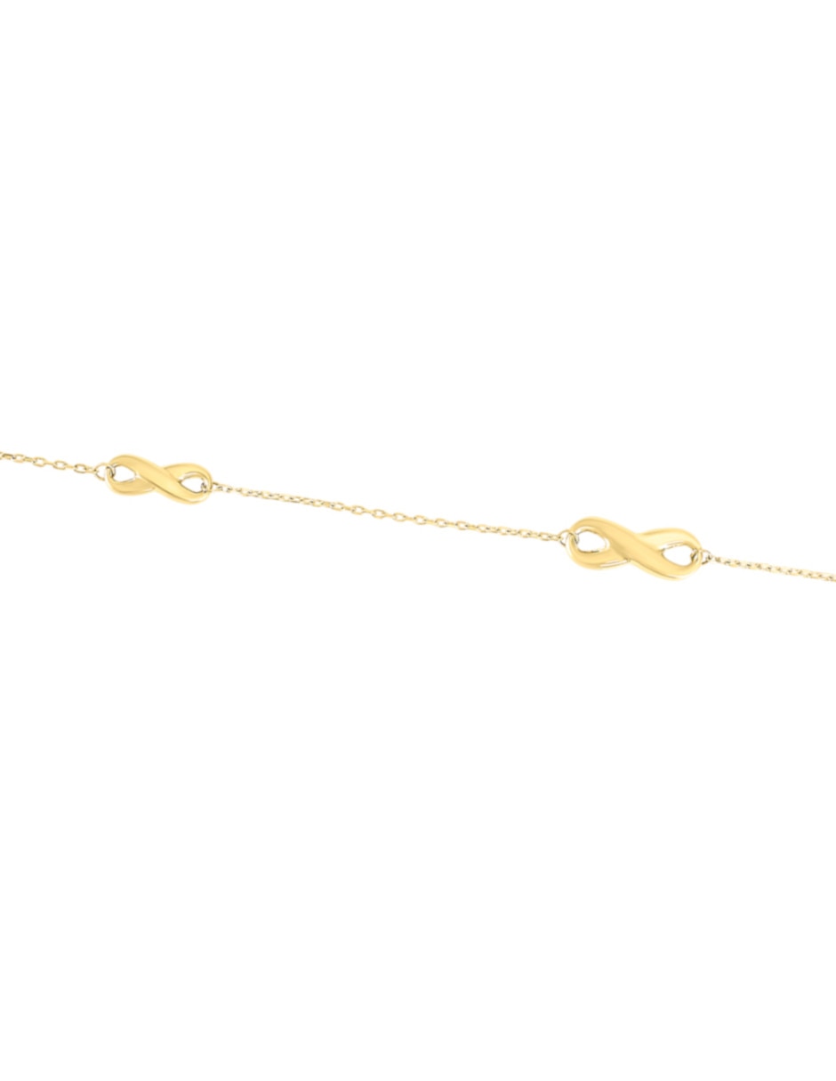 Pulsera de oro amarillo 14 k con acabado pulido 3