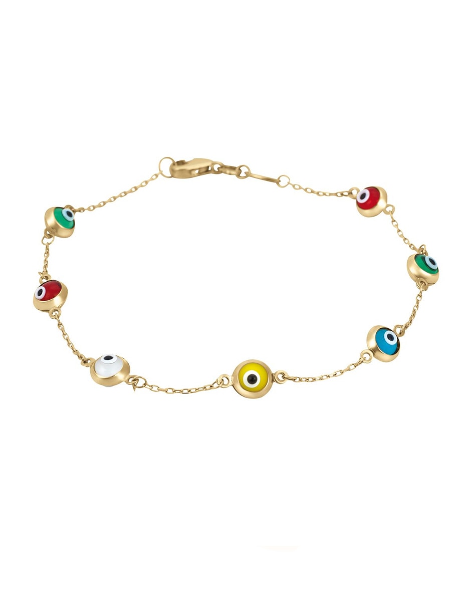 Pulsera de oro amarillo 14 k con acabado pulido Pulsera de oro amarillo 14 k con acabado pulido
