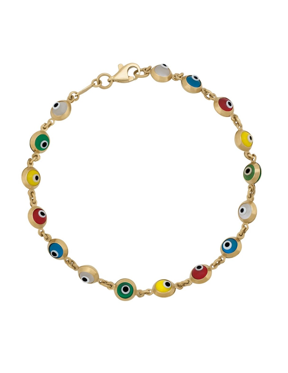 Pulsera de oro amarillo 14 k con acabado pulido Pulsera de oro amarillo 14 k con acabado pulido