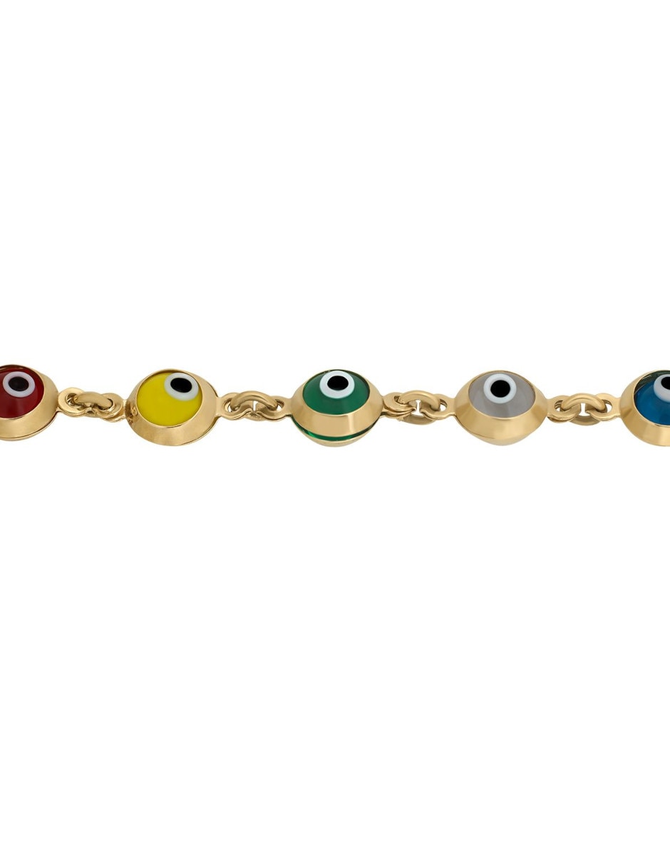 Pulsera de oro amarillo 14 k con acabado pulido 2