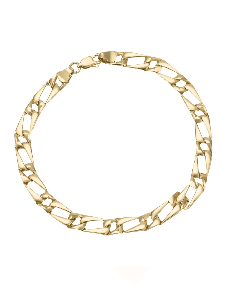 Pulsera de oro amarillo 14 K con acabado pulido Pulsera de oro amarillo 14 K con acabado pulido