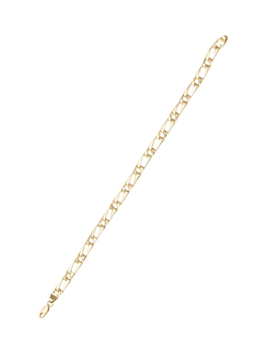 Pulsera de oro amarillo 14 K con acabado pulido 3