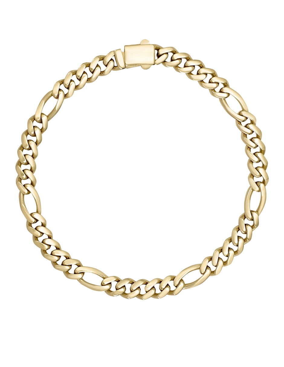Pulsera de oro amarillo 14 k con acabado pulido Pulsera de oro amarillo 14 k con acabado pulido