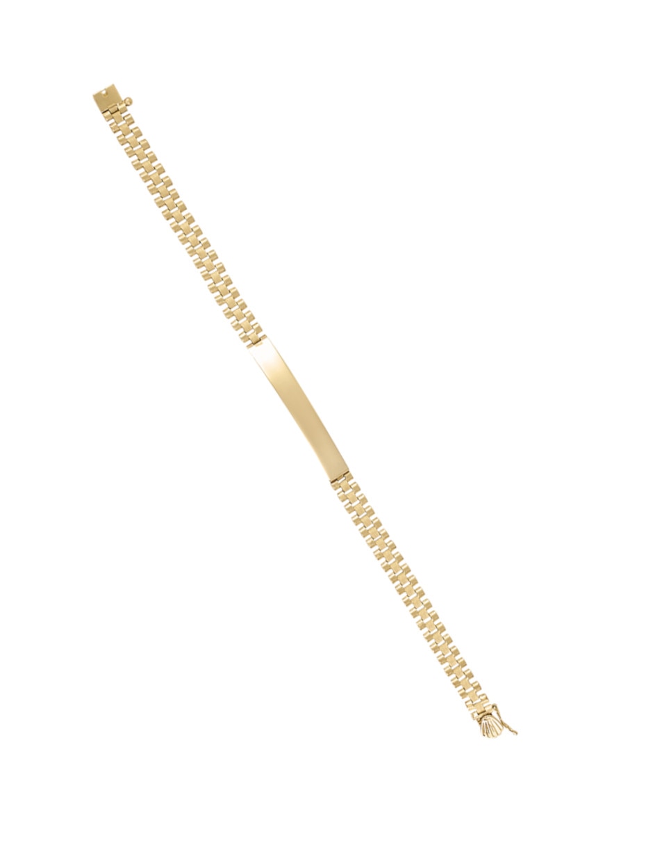 Esclava de oro amarillo 14 k con acabado pulido 3
