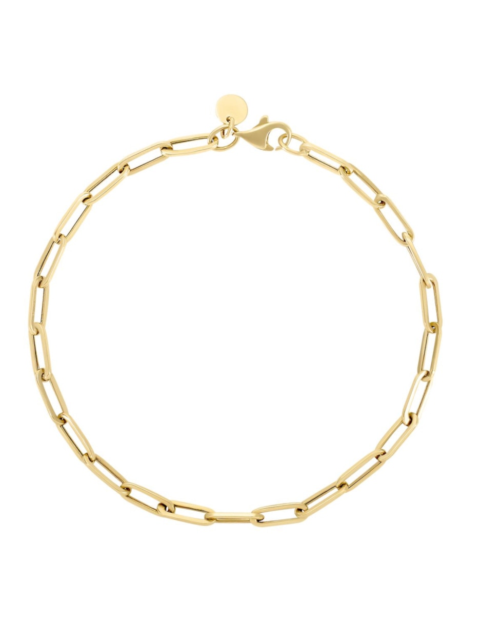 Pulsera de oro amarillo 14 k con acabado pulido Pulsera de oro amarillo 14 k con acabado pulido