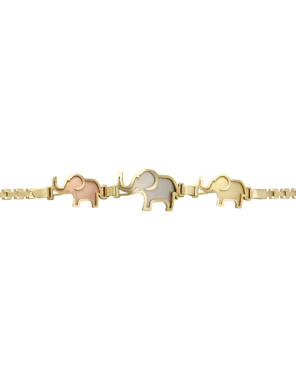 Pulsera de oro amarillo 14 k con acabado pulido 2