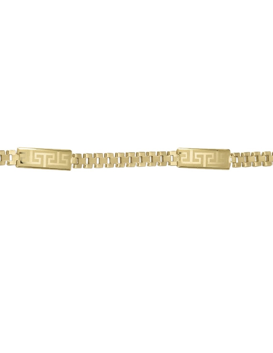 Pulsera de oro amarillo 14 k con acabado pulido 2