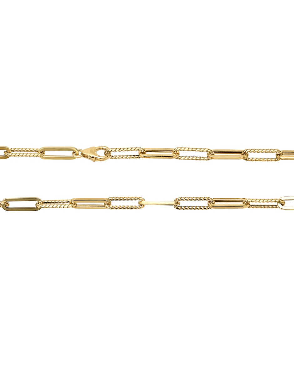 Pulsera de oro amarillo 14 k con acabado pulido 2