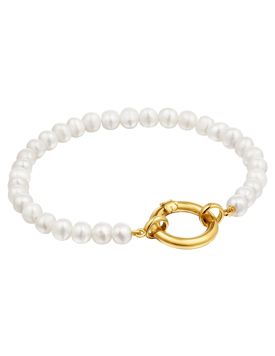 Pulsera de plata P 925 Hold con acabado baño de oro 2