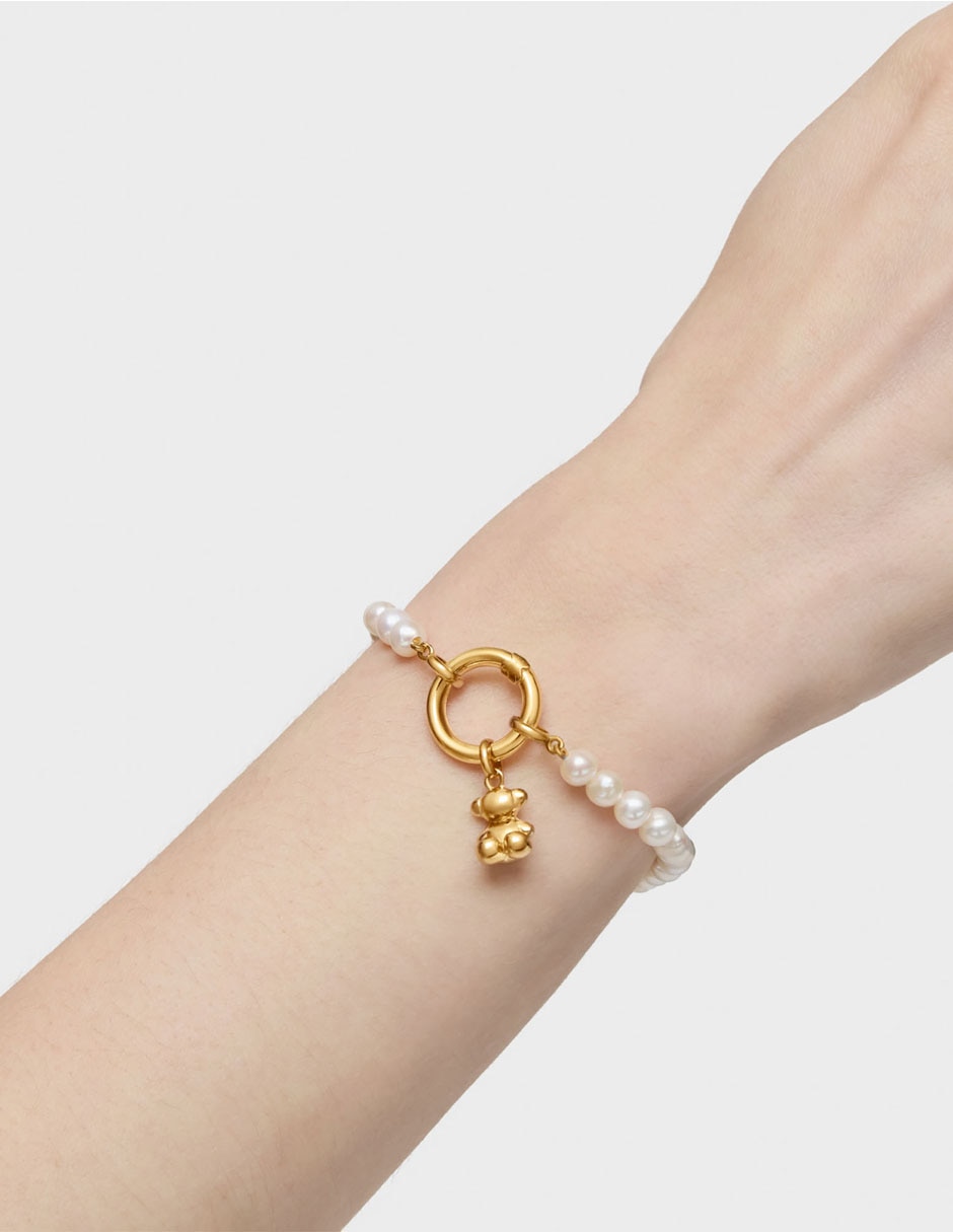Pulsera de plata P 925 Hold con acabado baño de oro 5
