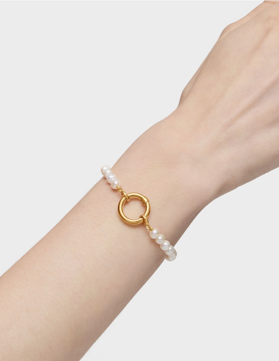 Pulsera de plata P 925 Hold con acabado baño de oro 6