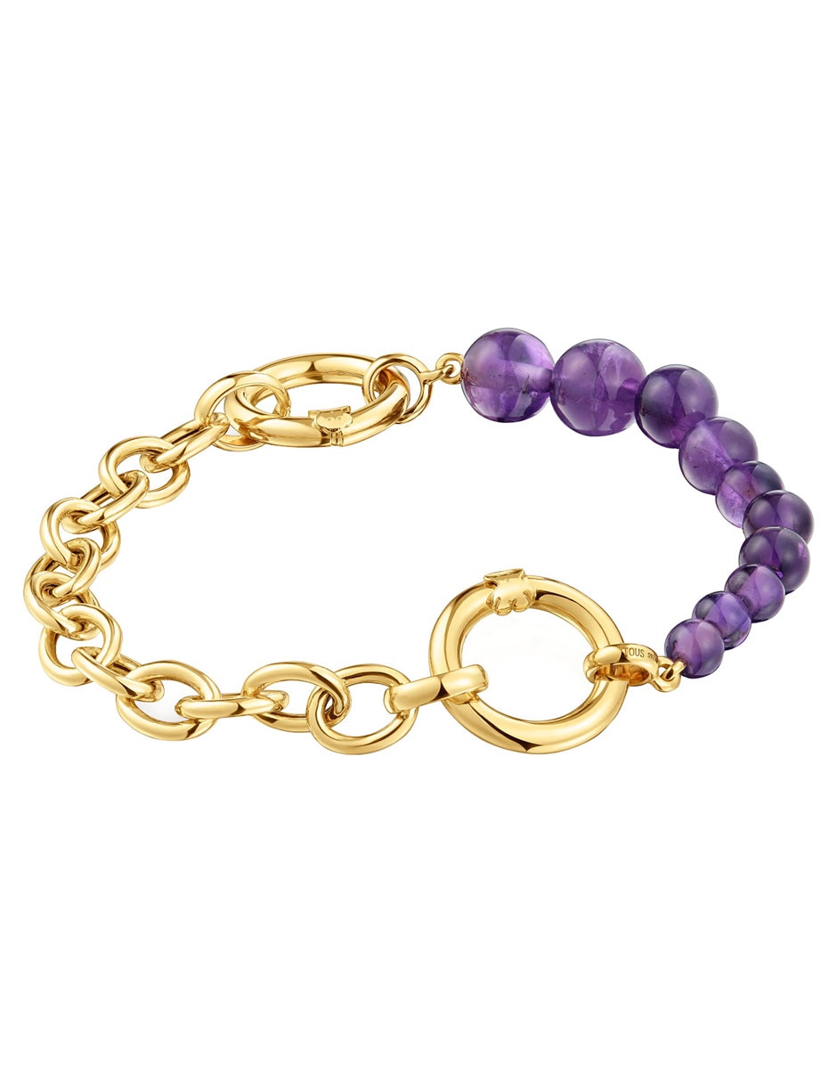 Pulsera de plata P 925 Hold con acabado baño de oro 2