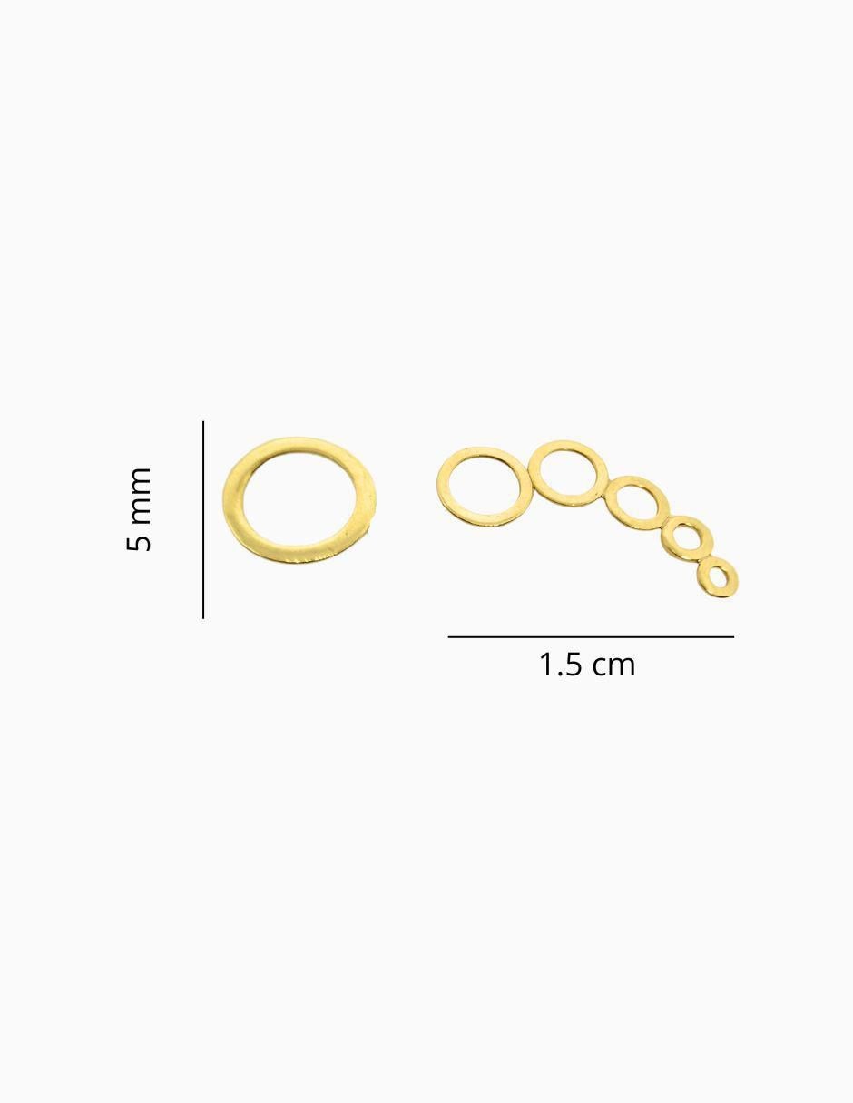 Broqueles circulares de oro 14 K 5