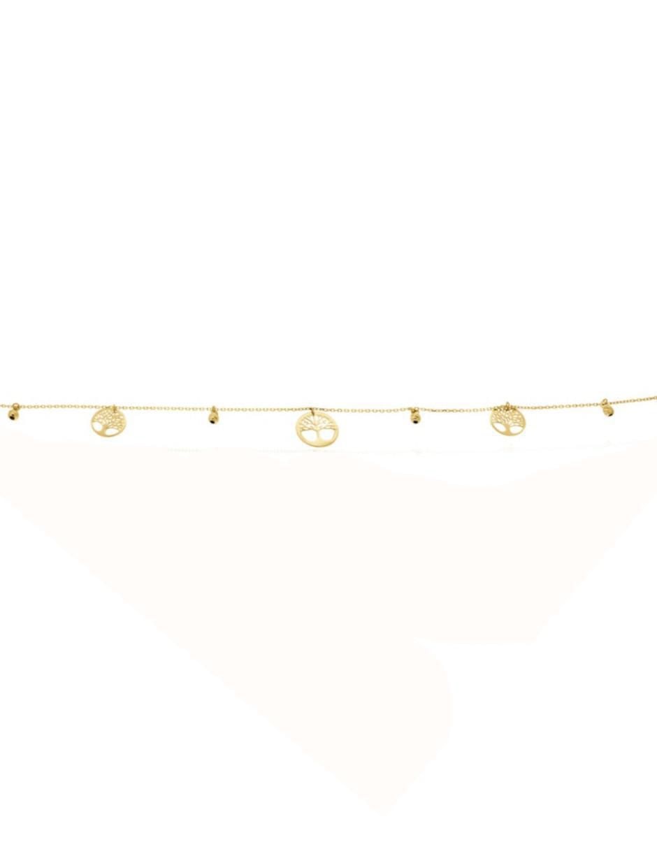 Pulsera de oro amarillo 14 k con acabado pulido Pulsera de oro amarillo 14 k con acabado pulido