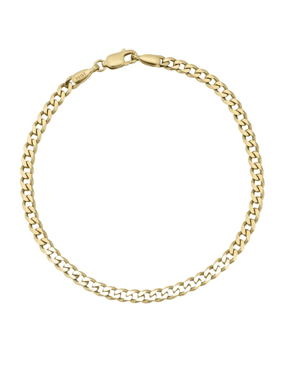 Pulsera de oro amarillo 14 k con acabado pulido Pulsera de oro amarillo 14 k con acabado pulido