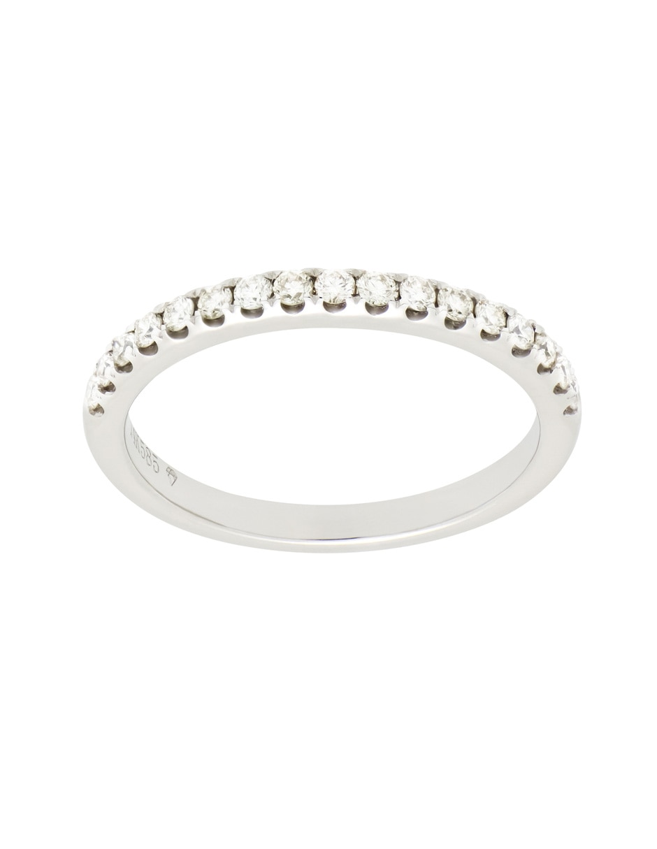 Anillo Classy 14 k de oro blanco diamante brillante