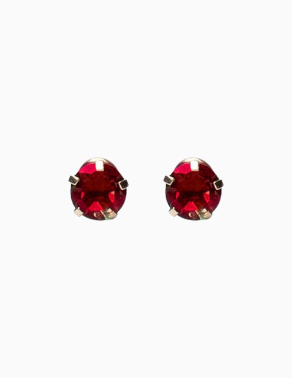 Broqueles circulares de oro 14 K con acabado brillante zirconia Broqueles circulares de oro 14 K con acabado brillante zirconia