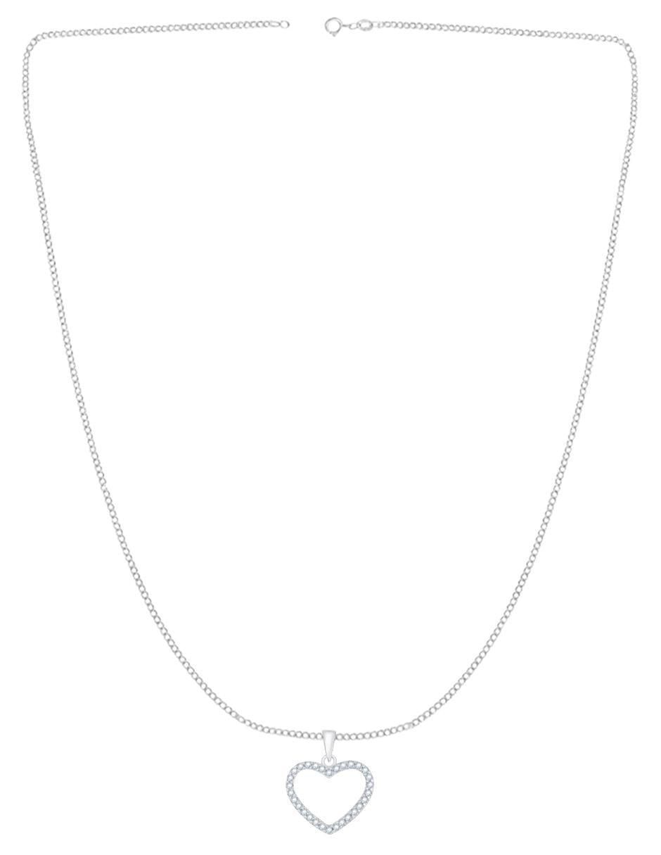 Collar de corazón de plata P 925