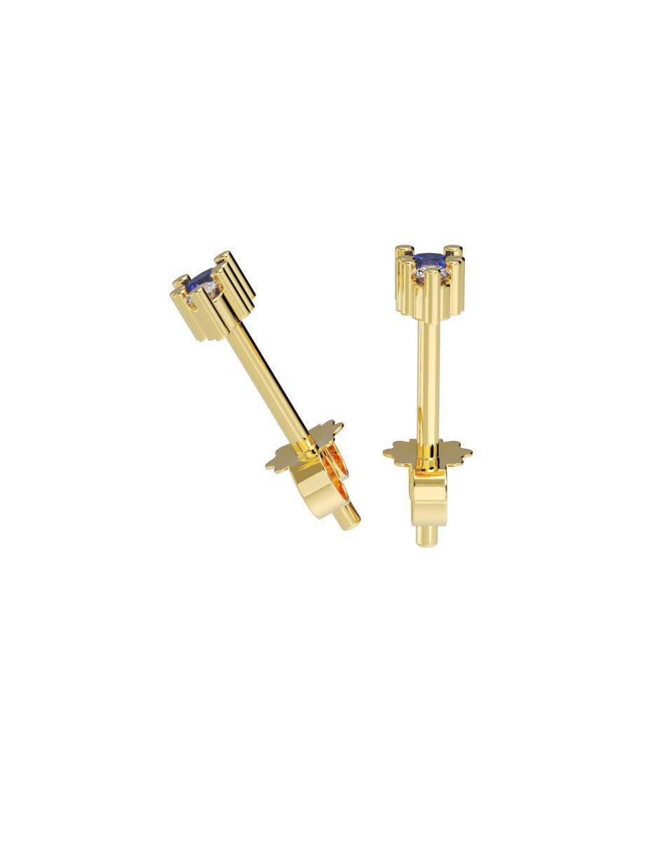 Set de aretes "de (si aplica)" redonda no aplica fonelli no aplica "de" oro 14 k "con acabado" pulido zirconia