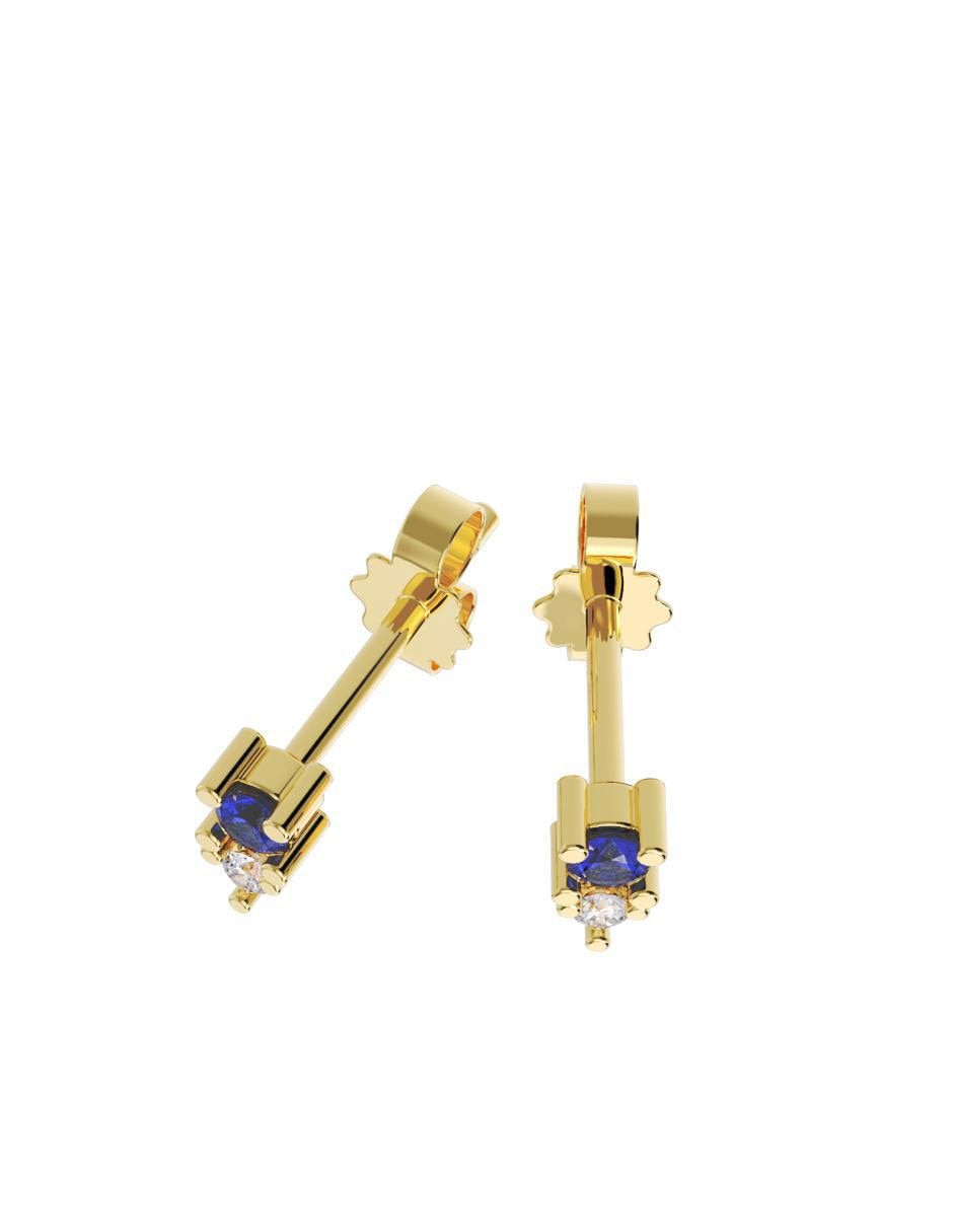 Set de aretes "de (si aplica)" redonda no aplica fonelli no aplica "de" oro 14 k "con acabado" pulido zirconia