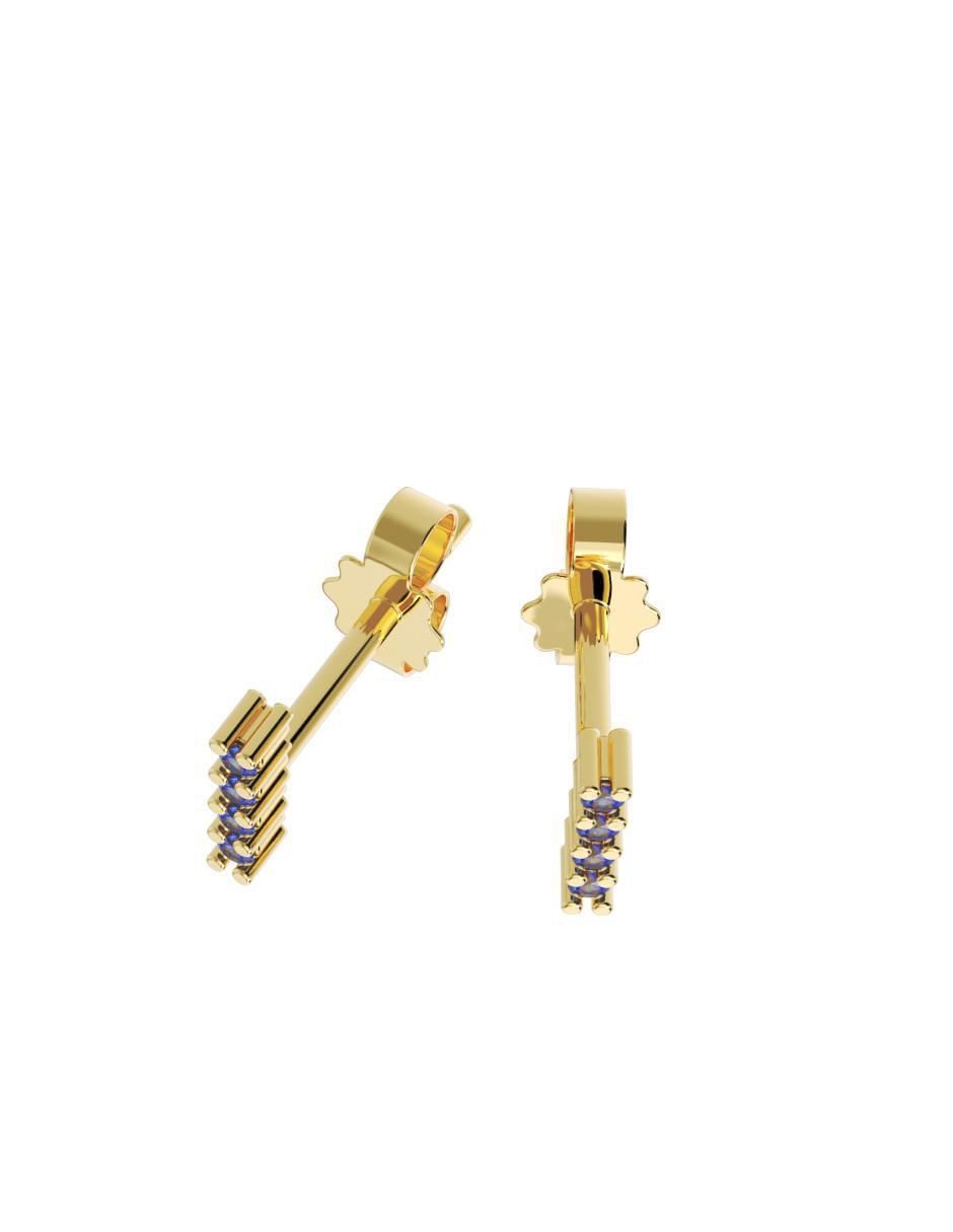 Set de aretes "de (si aplica)" rectangular no aplica fonelli no aplica "de" oro 14 k "con acabado" pulido zirconia