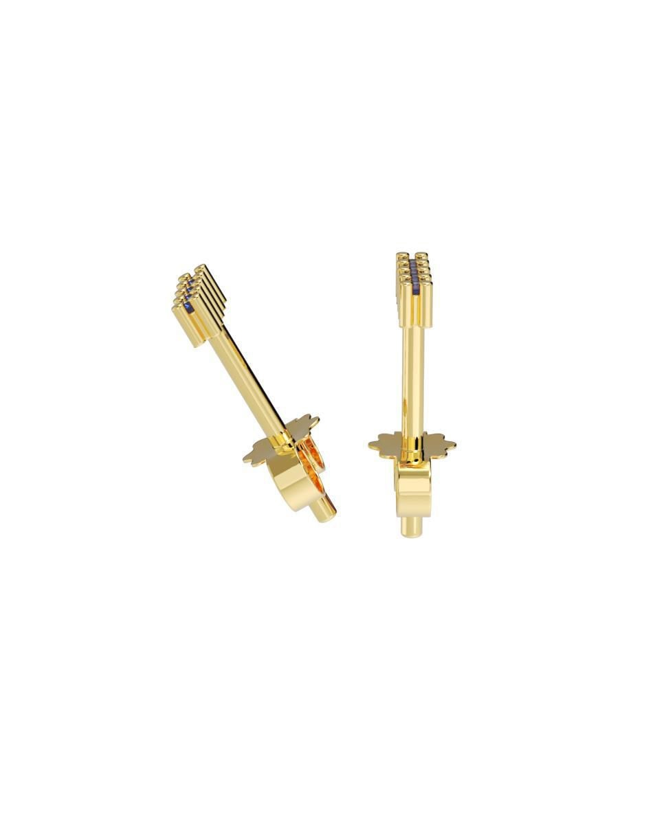 Set de aretes "de (si aplica)" rectangular no aplica fonelli no aplica "de" oro 14 k "con acabado" pulido zirconia