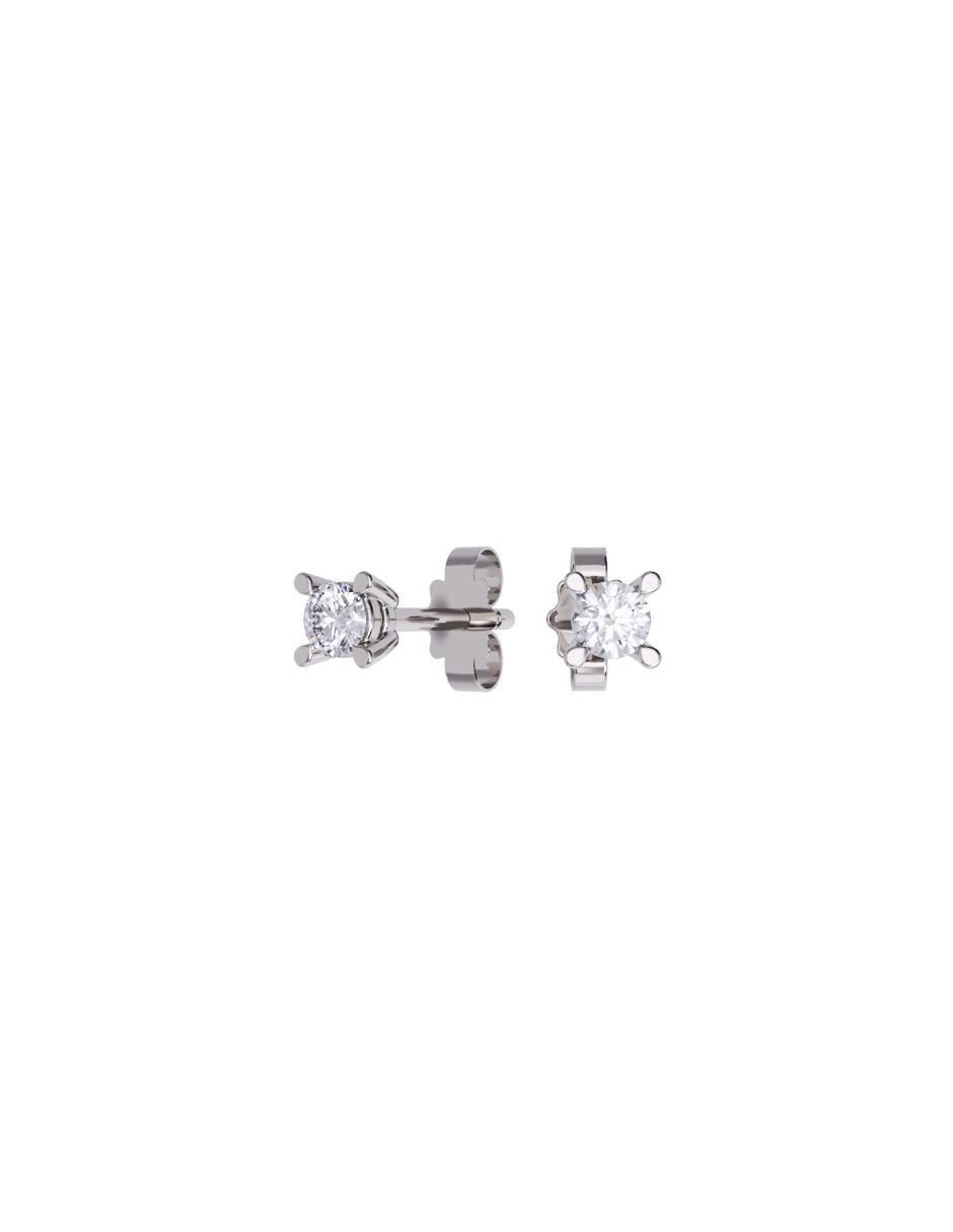 Set de aretes redondos de oro 14 K con acabado pulido zirconia Set de aretes redondos de oro 14 K con acabado pulido zirconia