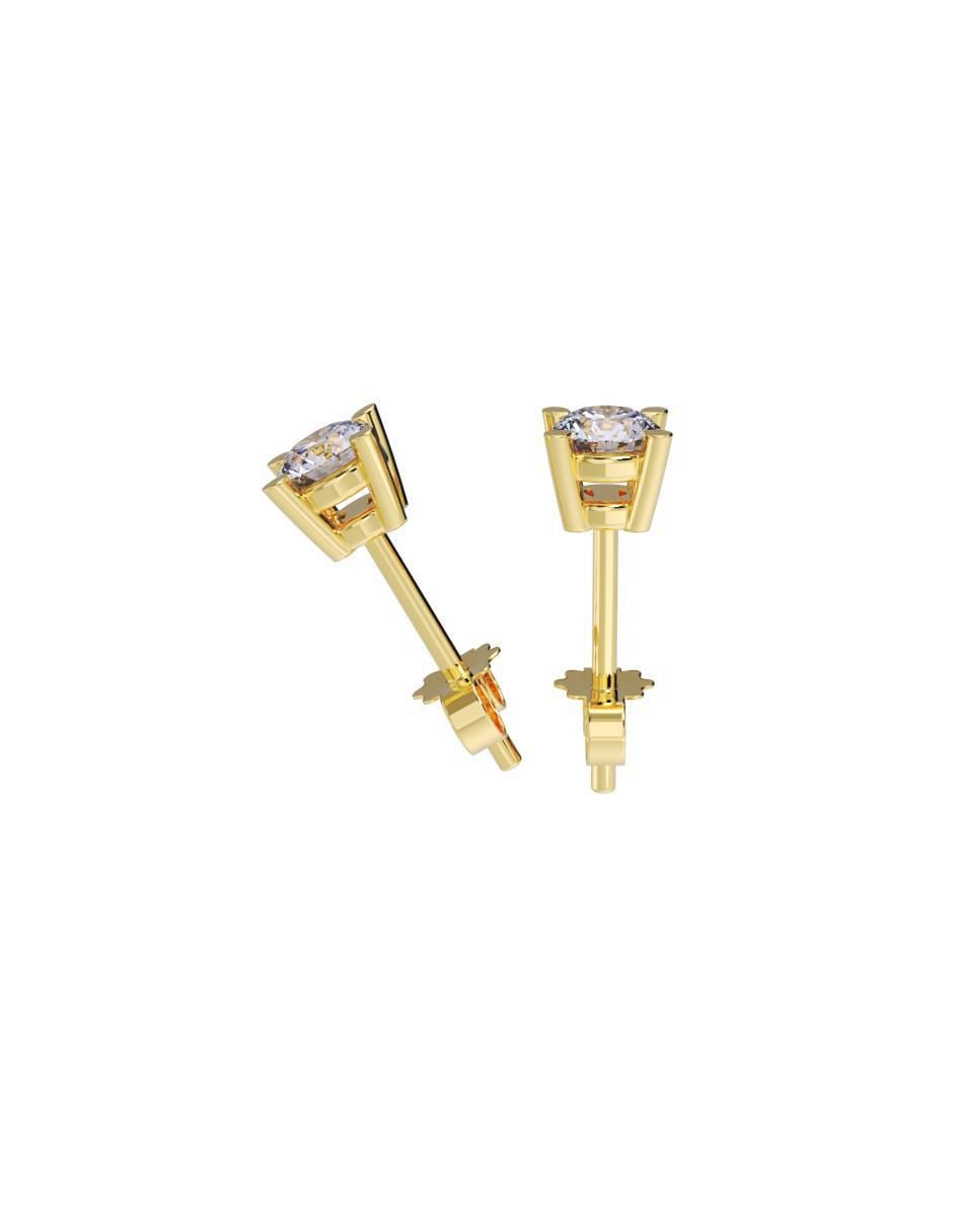 Set de aretes "de (si aplica)" redonda no aplica fonelli no aplica "de" oro 14 k "con acabado" pulido zirconia