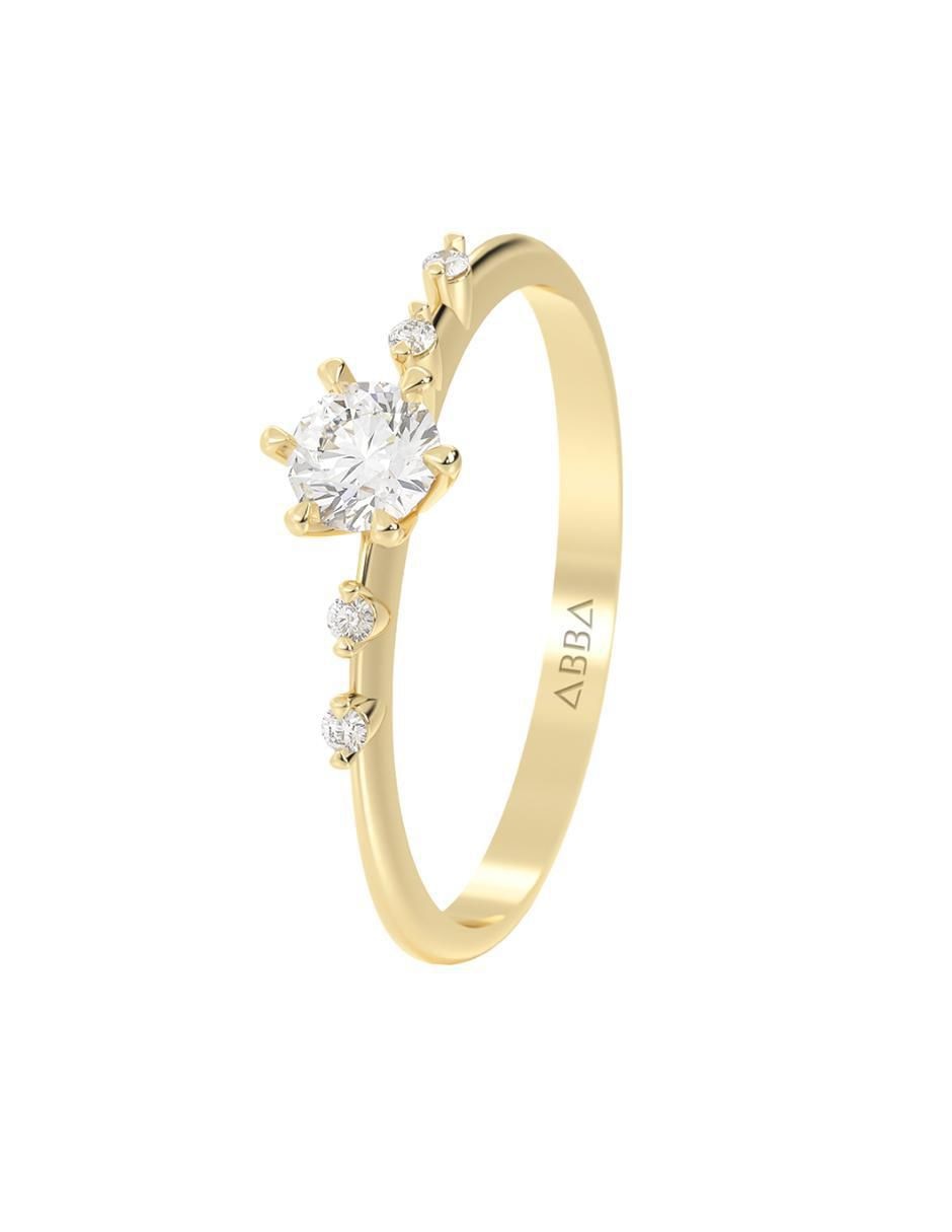 Anillo "de (si aplica)" ninguna abba joyas sin familia no aplica 10 k "de" oro zirconia brillante