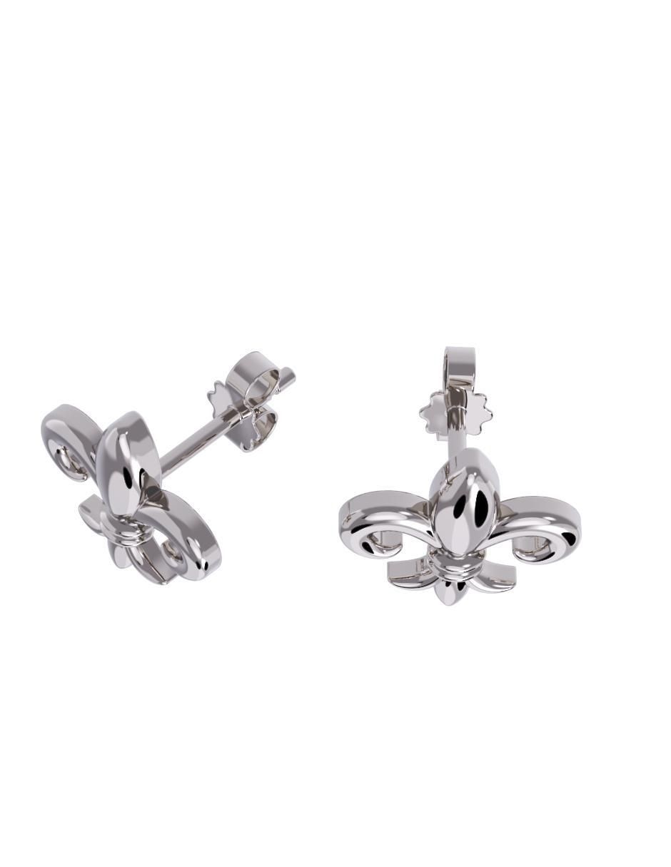 Set de aretes de Flecha de oro 14 K con acabado pulido 2