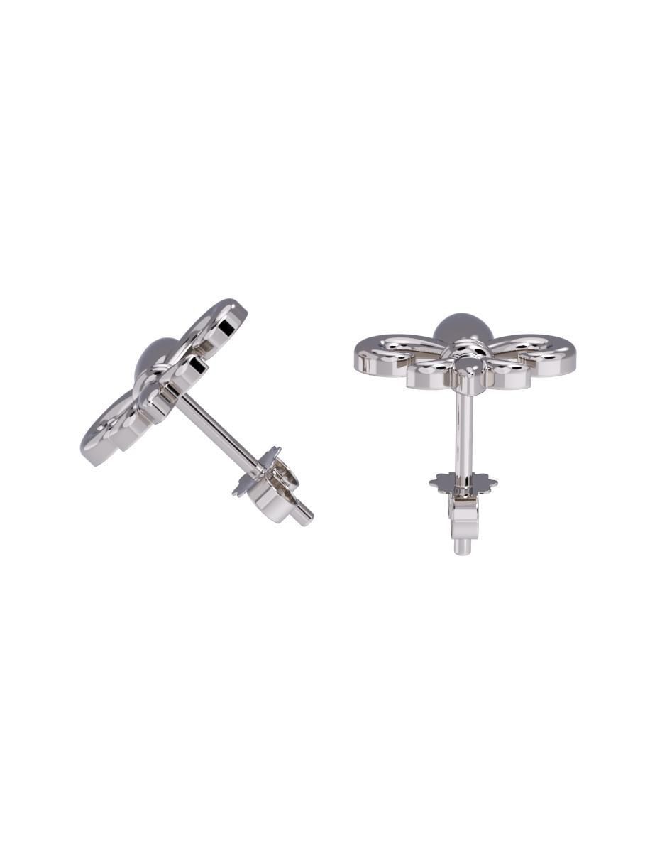 Set de aretes de Flecha de oro 14 K con acabado pulido 3