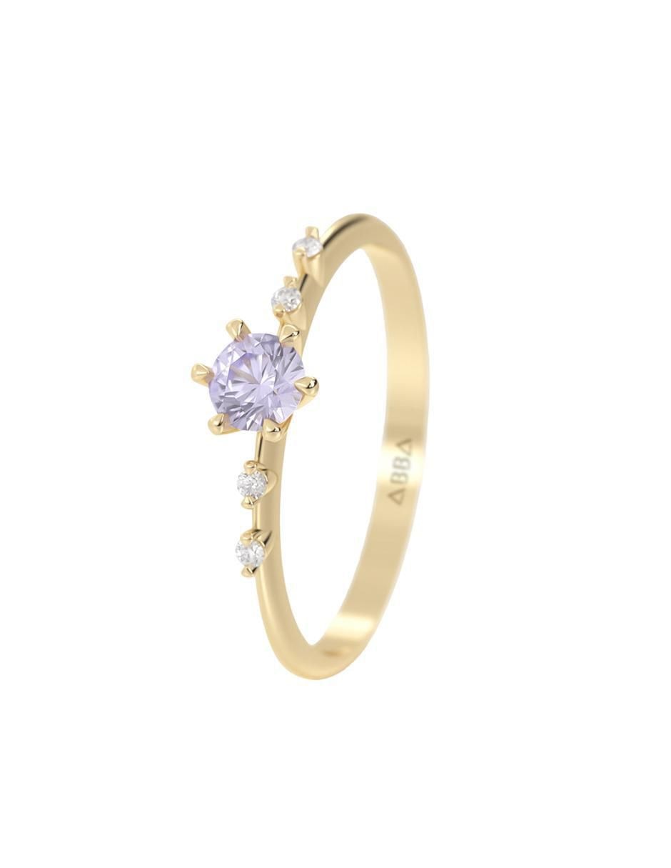 Anillo "de (si aplica)" ninguna abba joyas sin familia no aplica 10 k "de" oro zirconia brillante