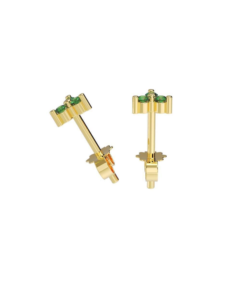 Set de aretes "de (si aplica)" triangular no aplica fonelli no aplica "de" oro 10 k "con acabado" pulido zirconia