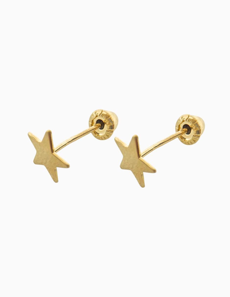 Broqueles de estrella de oro 10 K 2