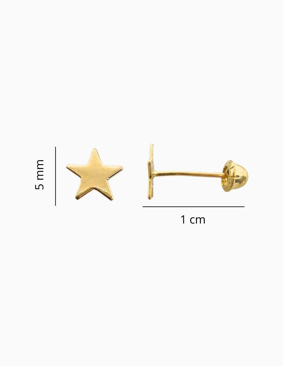 Broqueles de estrella de oro 10 K 5