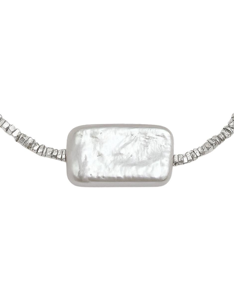 Pulsera de plata P 925 brillo con acabado 2