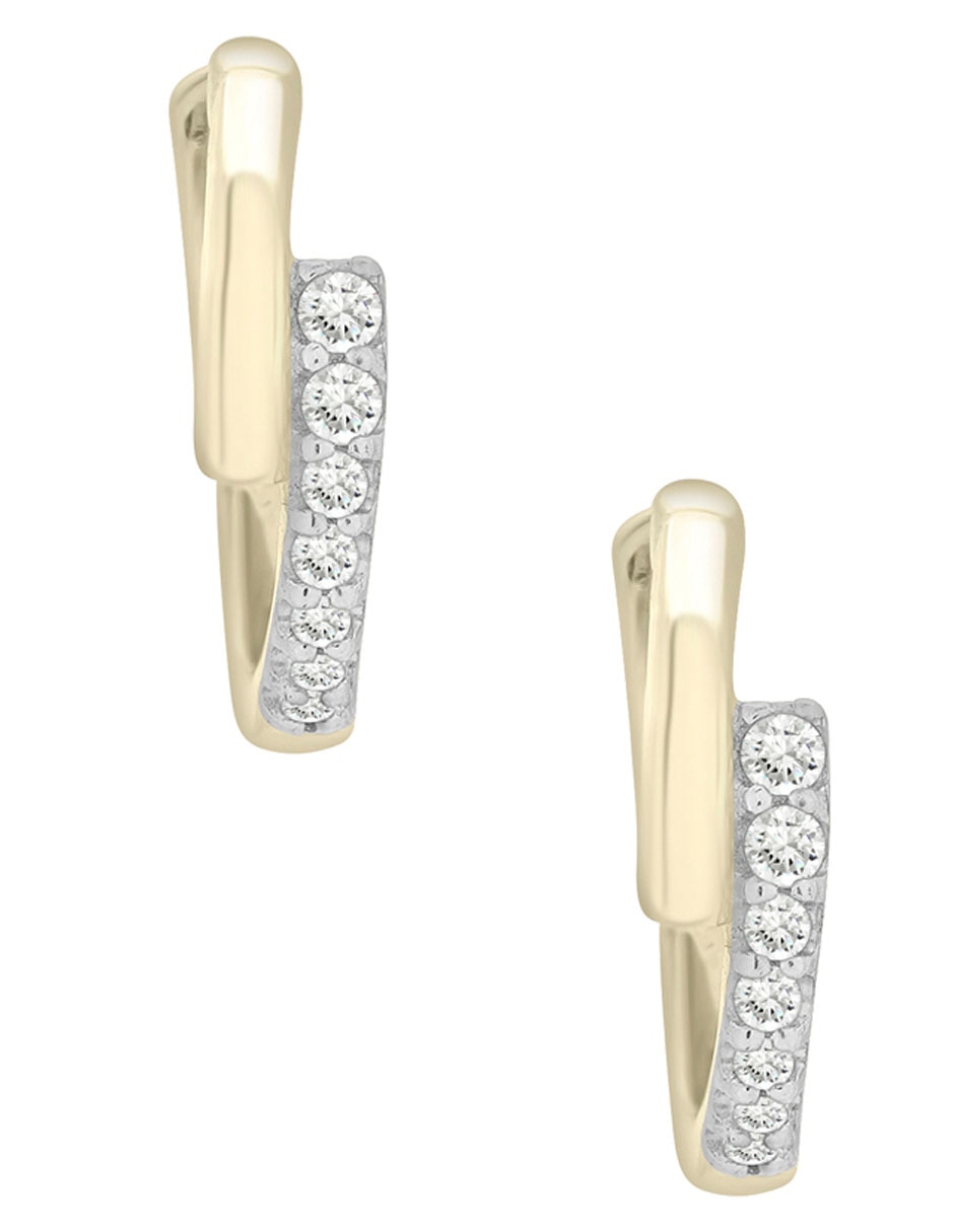 Huggies Hoop de oro 14 K con acabado pavé diamante Huggies Hoop de oro 14 K con acabado pavé diamante
