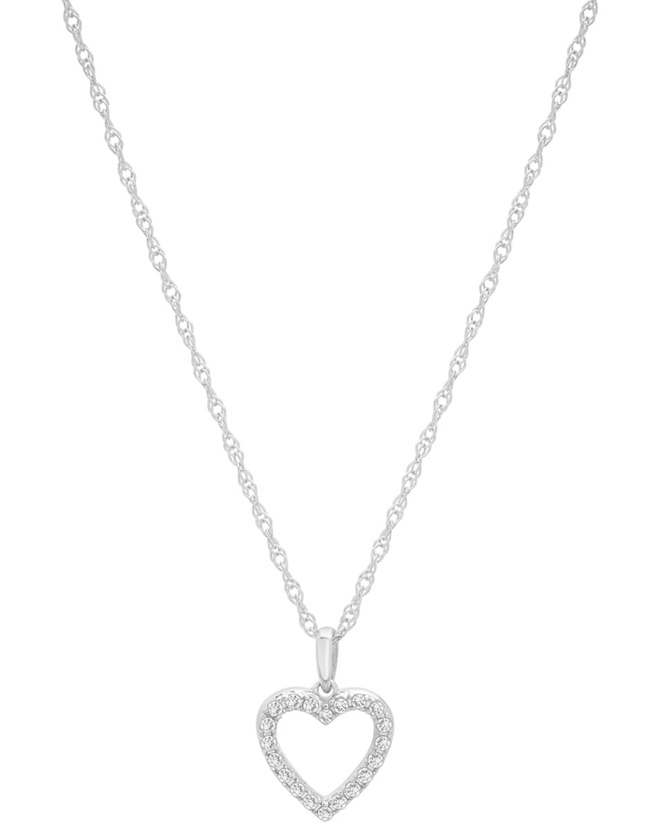 Collar con dije de corazón de oro 14 K