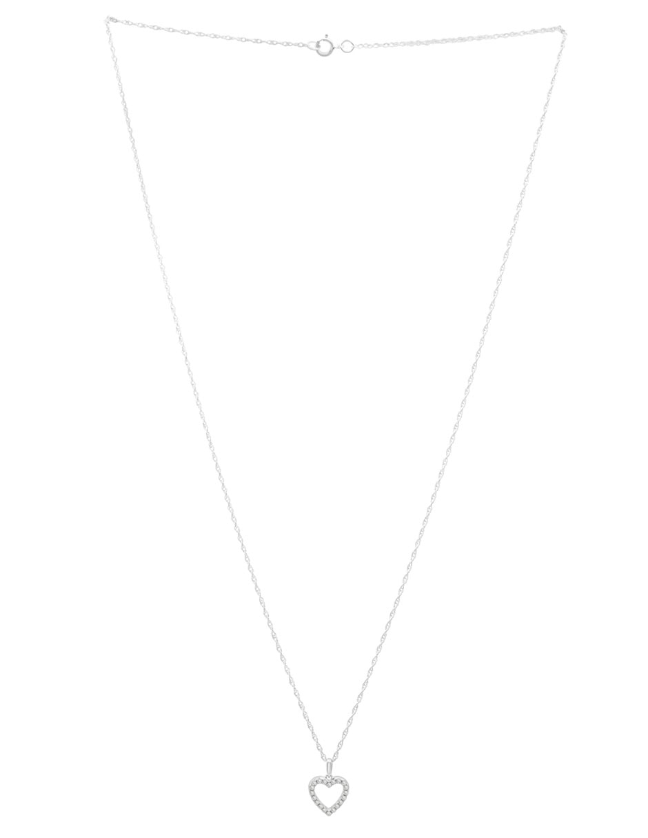 Collar con dije de corazón de oro 14 K 2